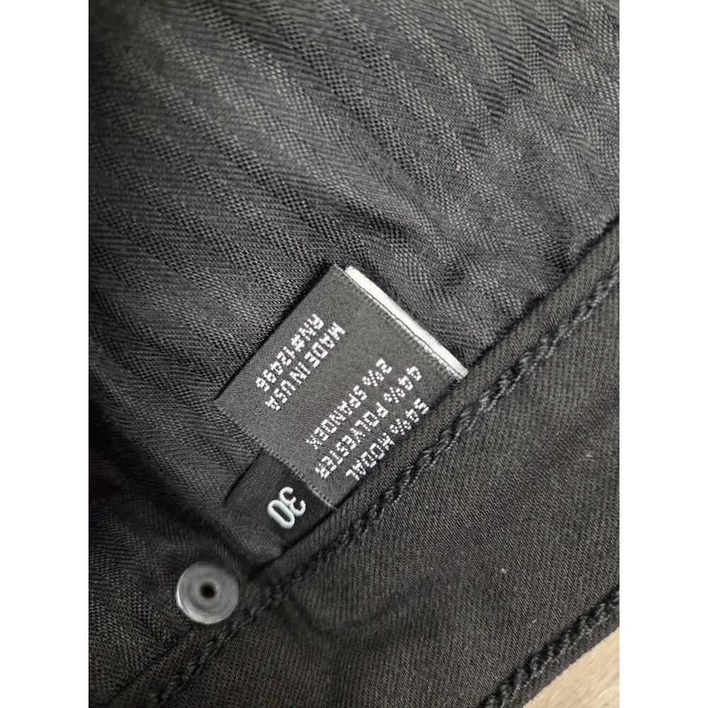 Parker Smith Skinny Fit Stretch Solid Black Pants Made in USA Size 30 - Picture 4 of 7